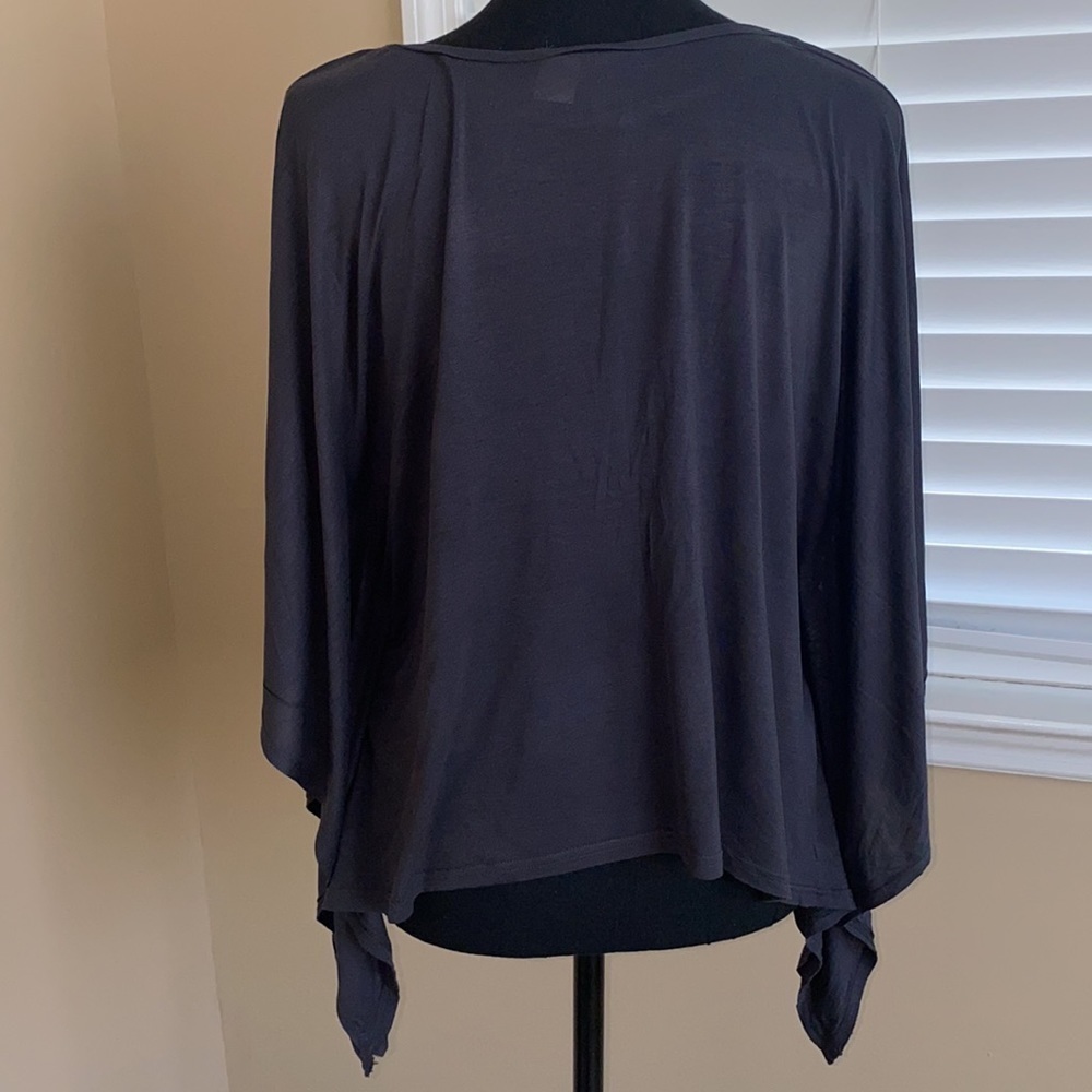 TAINTED LOVE Gray Flowing Shirt - Picture 2 of 5